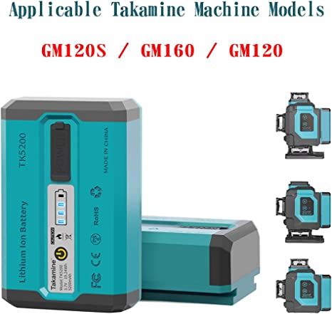 Lithium Battery TK5200 for Takamine GM120S/GM160/GM120 Laser Level