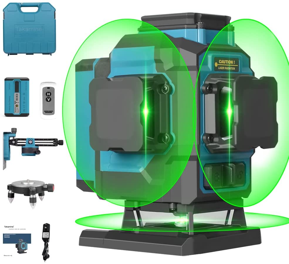 Takamine 3x360° 12 Lines Self Leveling Floor Green Laser Level