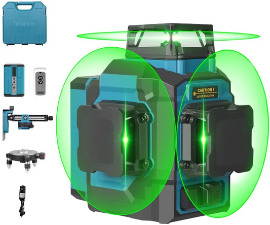 Takamine 3x360° 12 Lines Self Leveling Green Laser Level